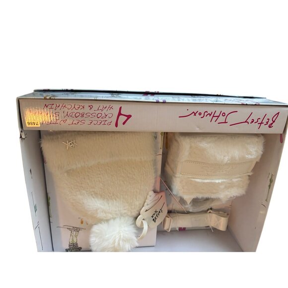 New in box Betsey Johnson 4-Piece Winter Set With Crossbody Bag Adjustable Strap main image 6